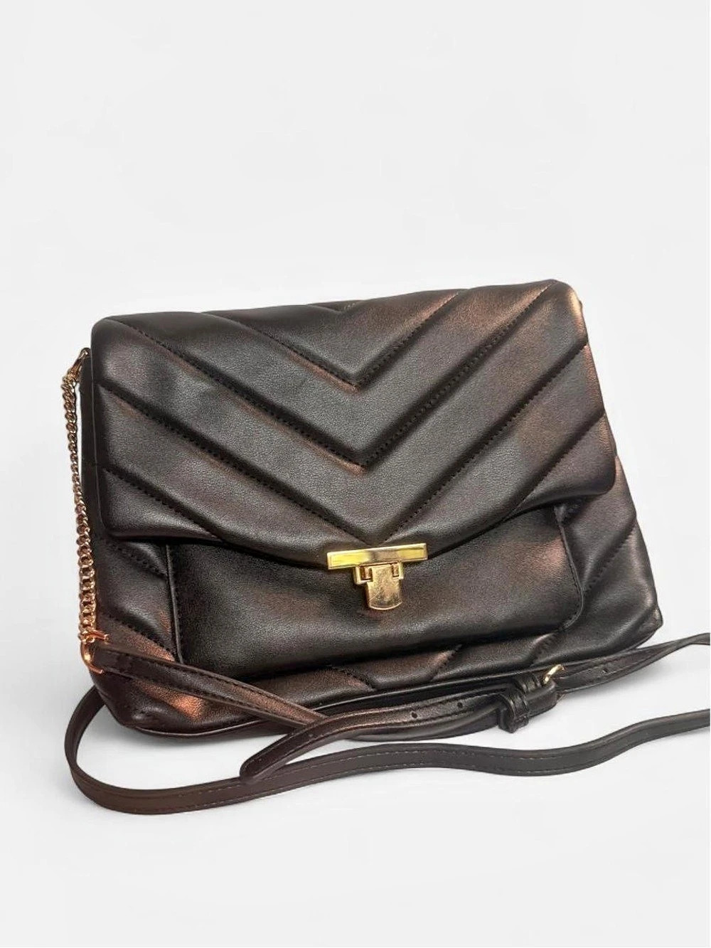 Black Quilted Shoulder Bag
